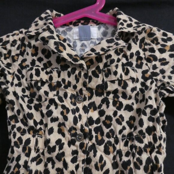 OLD NAVY | 18-24 months | Leopard Print Button-Up Short Sleeve Dress | NWOT - Picture 4 of 15